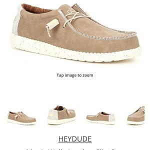 HEY DUDE mens Wally leather slip on
